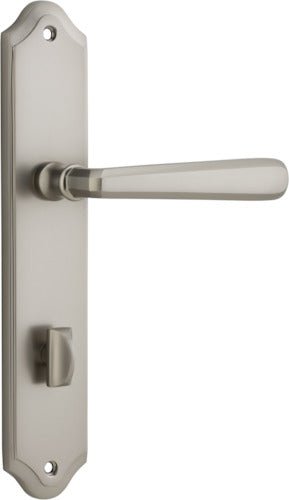 Copenhagen Lever - Shouldered Backplate - Entry Point - Iver - Satin Nickel - Door Levers