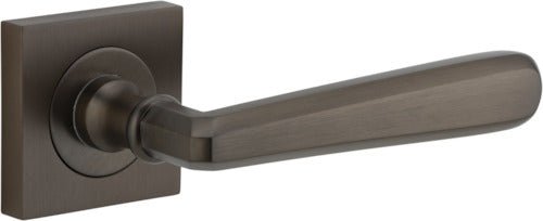 Copenhagen Lever - Square Rose - Entry Point - Iver - Signature Brass - Door Levers