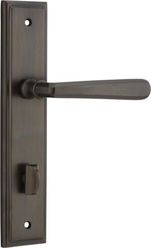 Copenhagen Lever - Stepped Backplate - Entry Point - Iver - Signature Brass - Door Levers