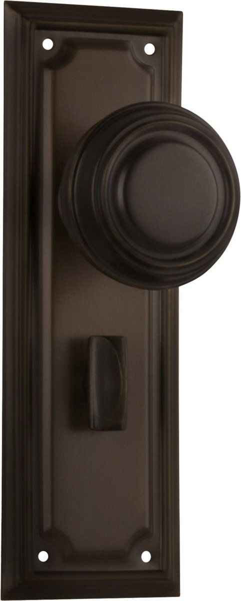 Edwardian Door Knob - Long Backplate by Tradco - Entry - Point - 0854P - Tradco