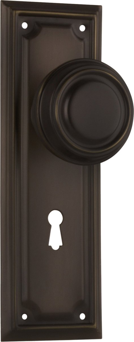 Edwardian Door Knob - Long Backplate by Tradco - Entry - Point - 0855 - Tradco