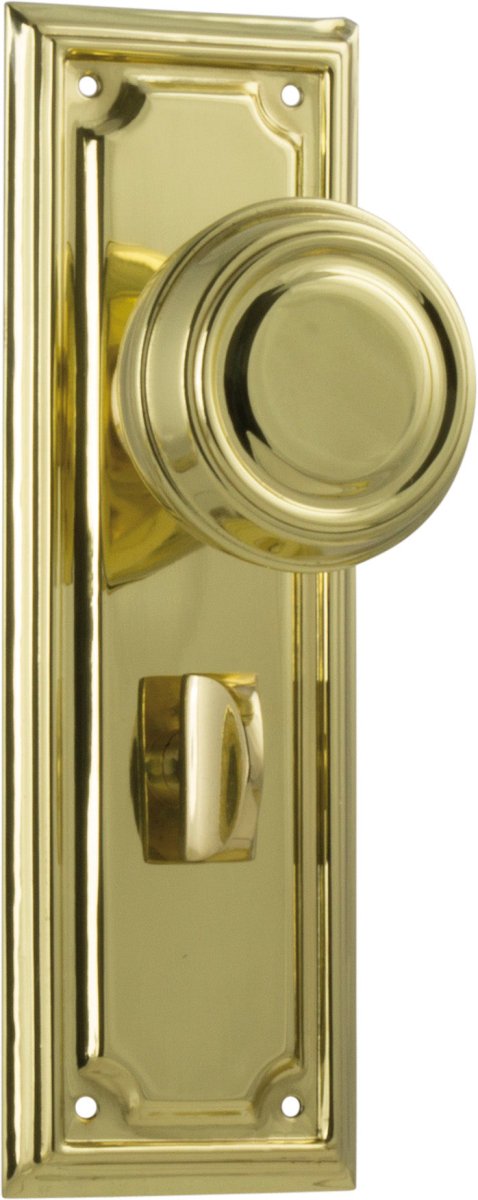 Edwardian Door Knob - Long Backplate by Tradco - Entry - Point - 1056P - Tradco