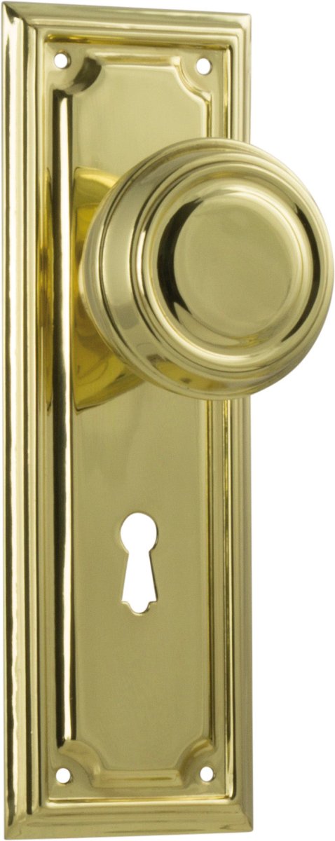 Edwardian Door Knob - Long Backplate by Tradco - Entry - Point - 1057 - Tradco