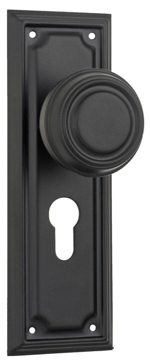 Edwardian Door Knob - Long Backplate by Tradco - Entry - Point - 9634E - Tradco