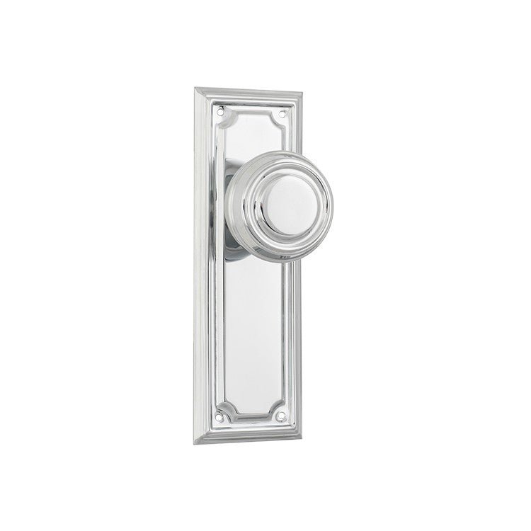 Edwardian Door Knob - Long Backplate by Tradco - Entry - Point - 9746 - Tradco