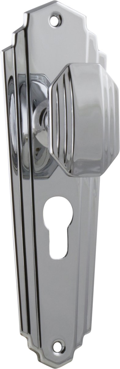 Elwood Art Deco Door Knob by Tradco - Entry - Point - 1090E - Tradco