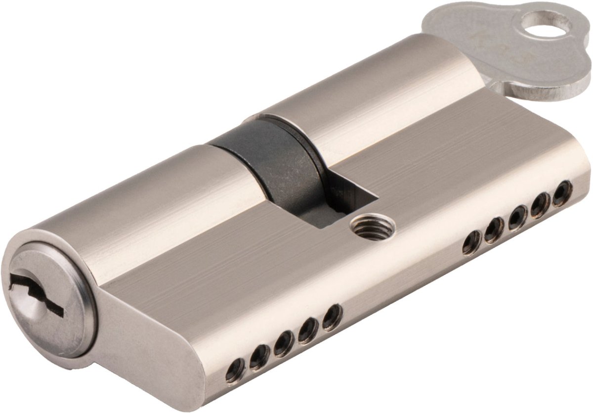 Euro Cylinder Dual Function (65mm) - Entry Point - Iver - Satin Nickel - Euro Cylinders