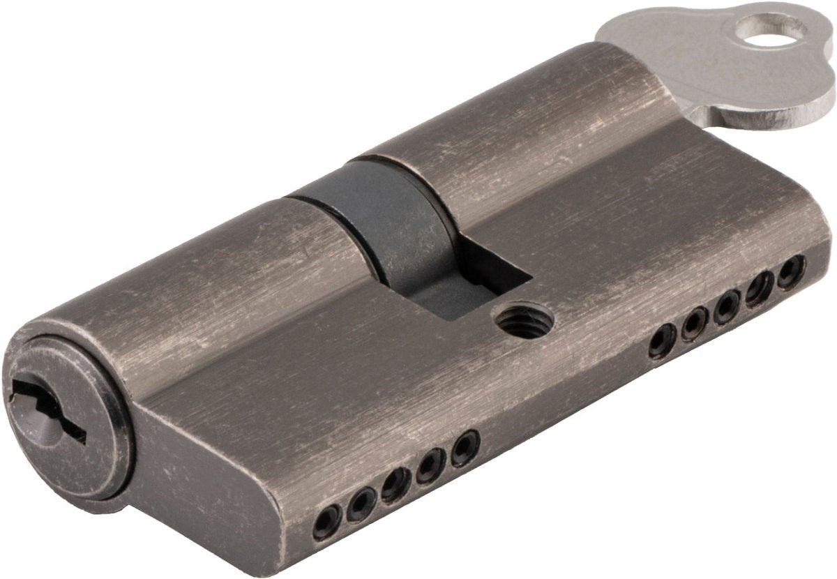 Euro Cylinder Dual Function (65mm) - Entry Point - Iver - Distressed Nickel - Euro Cylinders