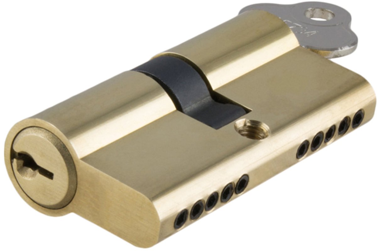 Euro Cylinder Dual Function (65mm) - Entry Point - Iver - Polished Brass - Euro Cylinders