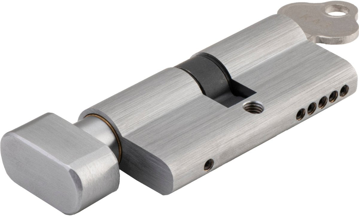 Euro Cylinder Key/Thumb (65mm) - Entry Point - Iver - Brushed Chrome - Euro Cylinders