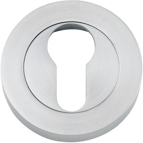 Euro Escutcheons - Round - Entry Point - Iver - Brushed Chrome - Escutcheons