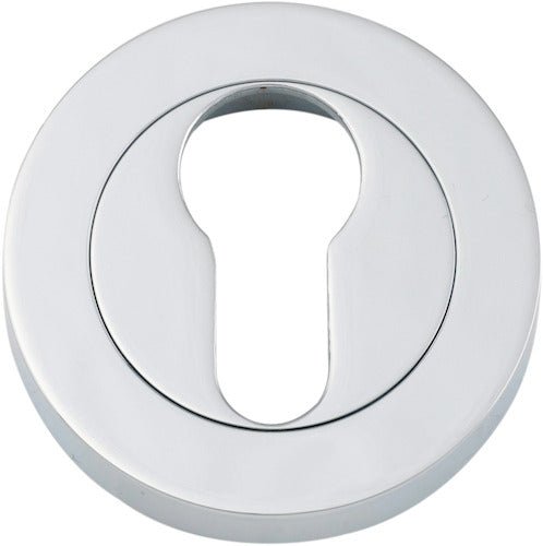 Euro Escutcheons - Round - Entry Point - Iver - Polished Chrome - Escutcheons