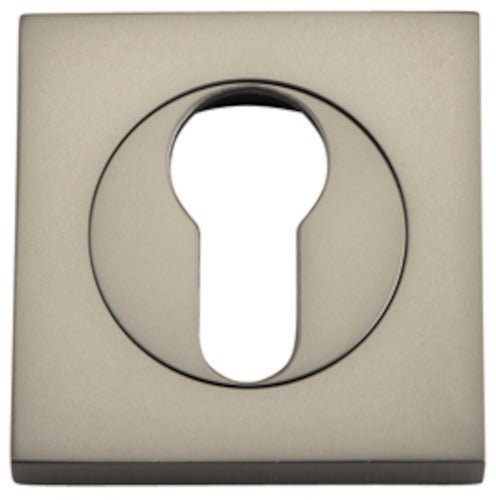 Euro Escutcheons - Square - Entry Point - Iver - Satin Nickel - Escutcheons