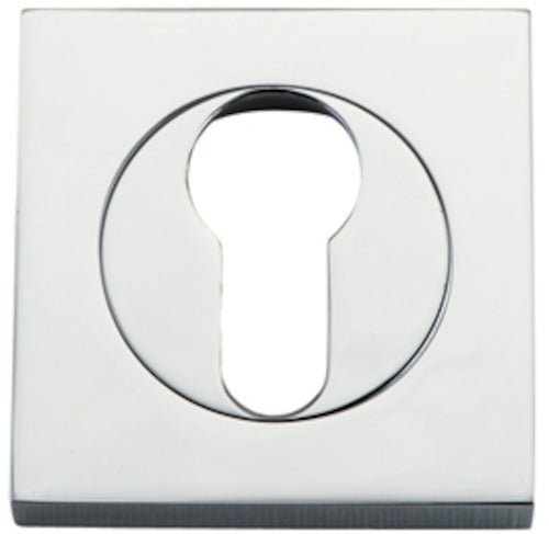 Euro Escutcheons - Square - Entry Point - Iver - Polished Chrome - Escutcheons