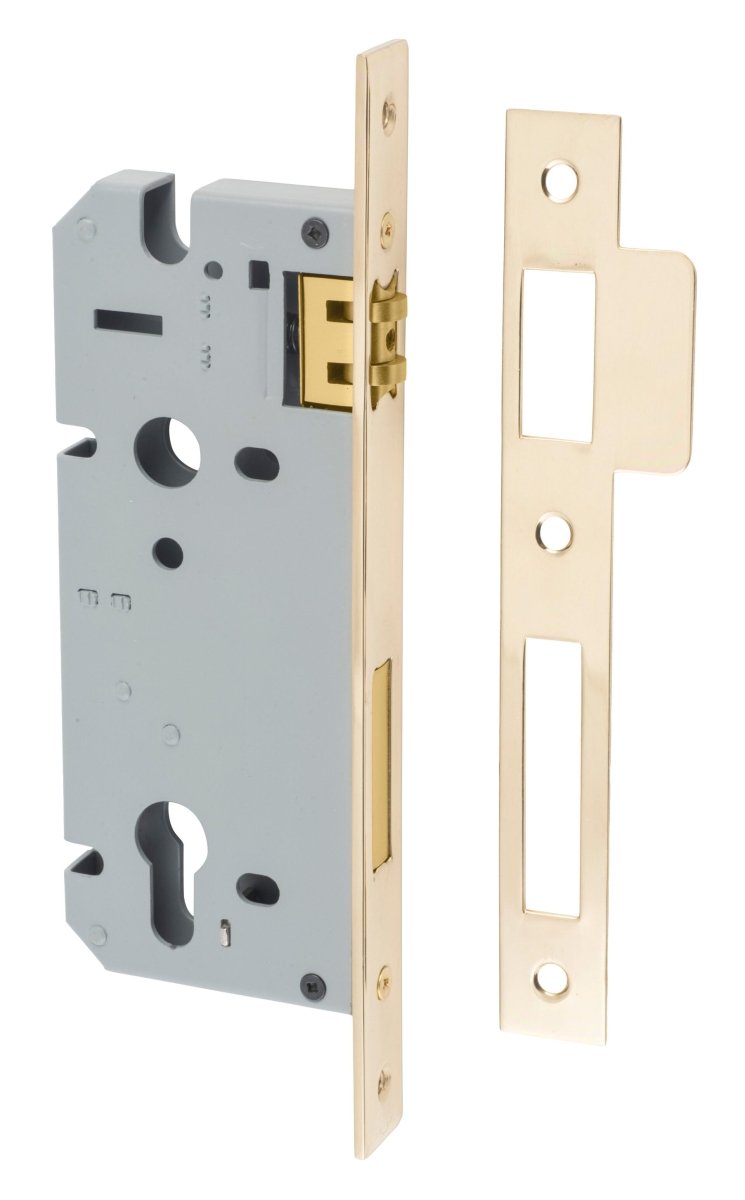 Euro Roller Mortice Locks - Entry Point - Iver - Polished Brass - External Locks