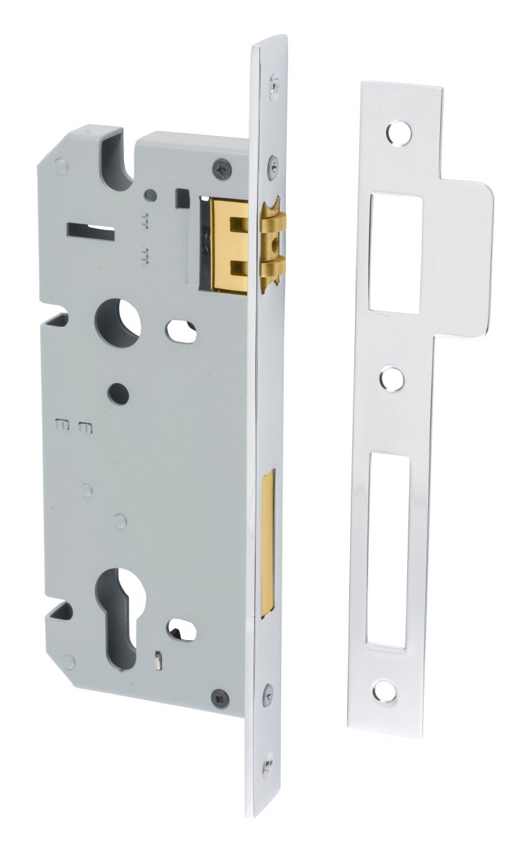 Euro Roller Mortice Locks - Entry Point - Iver - Polished Chrome - External Locks