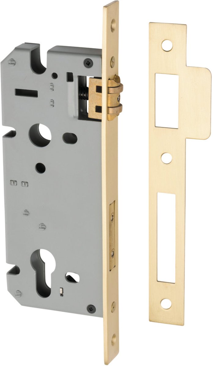 Euro Roller Mortice Locks - Entry Point - Iver - Brushed Gold PVD - External Locks