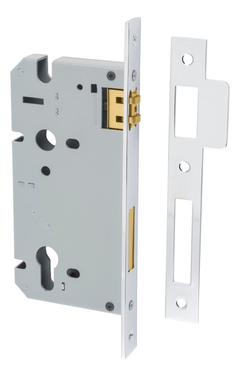 Euro Roller Mortice Locks - Entry Point - Iver - Polished Chrome - External Locks