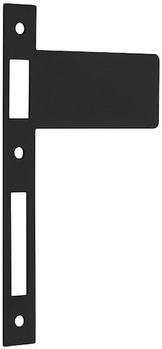 Extended Striker Plates - Entry Point - Iver - Matt Black - External Locks