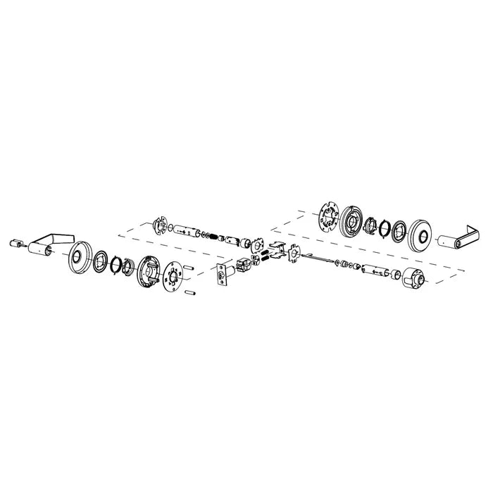 LOCKTON '6000 Series' LEVERSET - LATCHING HALF SET (70mm B/Set)