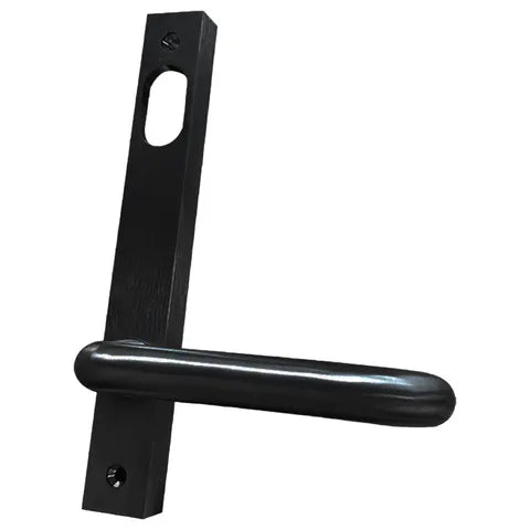 LOCKTON Narrow Stile - Sq. End - INT PLATE - CYL HOLE & LEVER - *Matte BLACK*