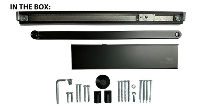 LOCKTON '195 Series' DOOR CLOSER - Cam Action - PUSH (1-5) *MATTE BLACK*