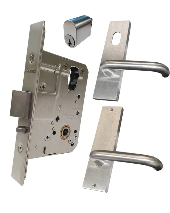 LOCKTON '60mm' Mortice Lock KIT1 (CLASSROOM) - Inc. Lock, Furniture & Cylinder