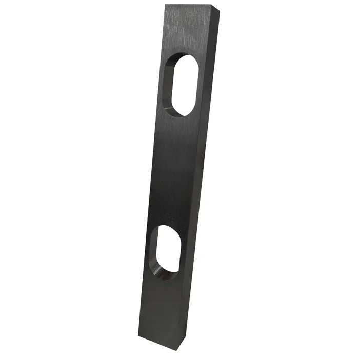 LOCKTON Narrow Stile - Sq. End - EXT PLATE -DUAL ENTRY - *Matte BLACK*