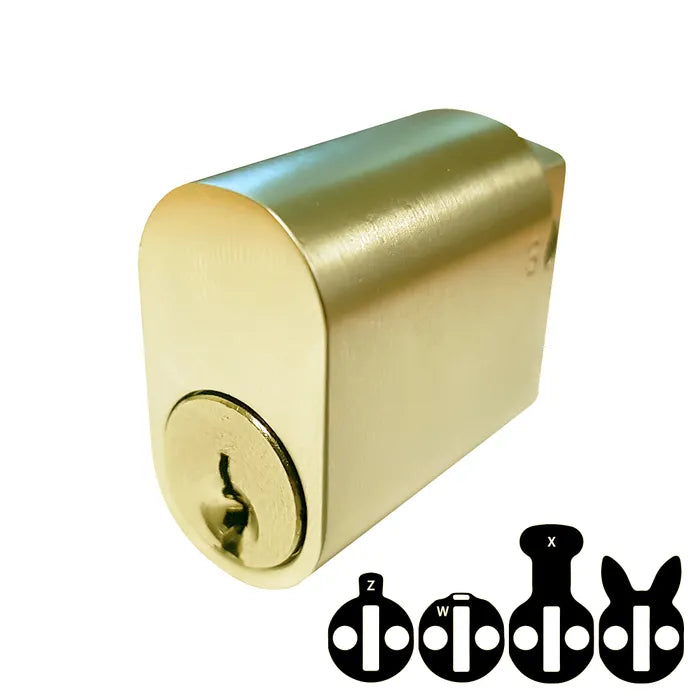 LOCKTON LOCK CYLINDER (570) OVAL (KA) *Polished Brass*