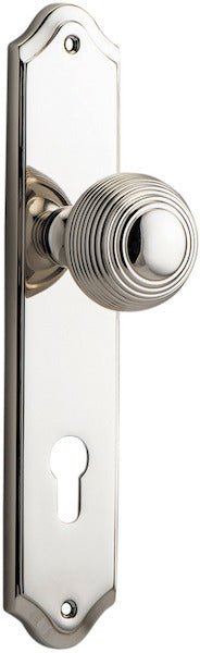 Guildford Knob - Shouldered Backplate - Entry Point - Iver - Polished Nickel - Door Knobs