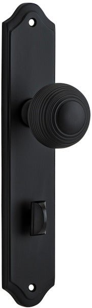 Guildford Knob - Shouldered Backplate - Entry Point - Iver - Matt Black - Door Knobs