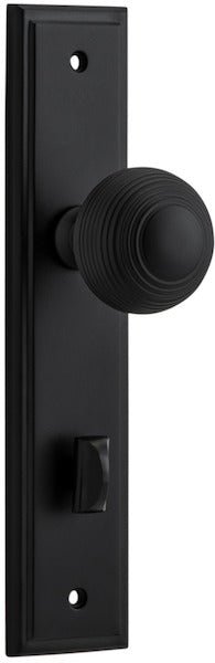 Guildford Knob - Stepped Backplate - Entry Point - Iver - Matt Black - Door Knobs