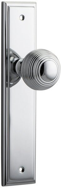 Guildford Knob - Stepped Backplate - Entry Point - Iver - Polished Chrome - Door Knobs