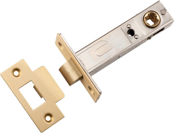 Hard Sprung Split Cam Tube Latch By Iver - Entry Point - Iver - Brushed Brass - Tube Latches & Bolts