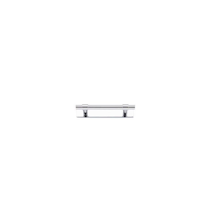 Helsinki Cabinet Pull with Backplate - Entry Point - Iver - Polished Chrome - Cabinet Pulls