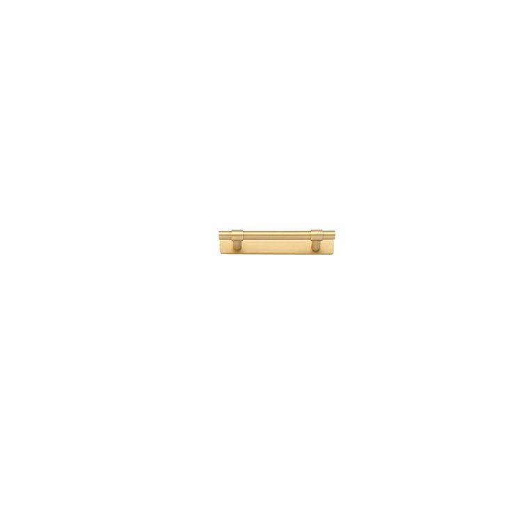 Helsinki Cabinet Pull with Backplate - Entry Point - Iver - Brushed Brass - Cabinet Pulls