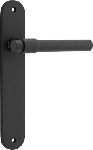 Helsinki Lever - Oval Backplate - Entry Point - Iver - Matt Black - Door Levers