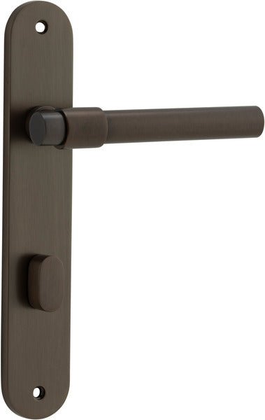 Helsinki Lever - Oval Backplate - Entry Point - Iver - Signature Brass - Door Levers