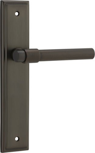 Helsinki Lever - Stepped Backplate - Entry Point - Iver - Signature Brass - Door Levers