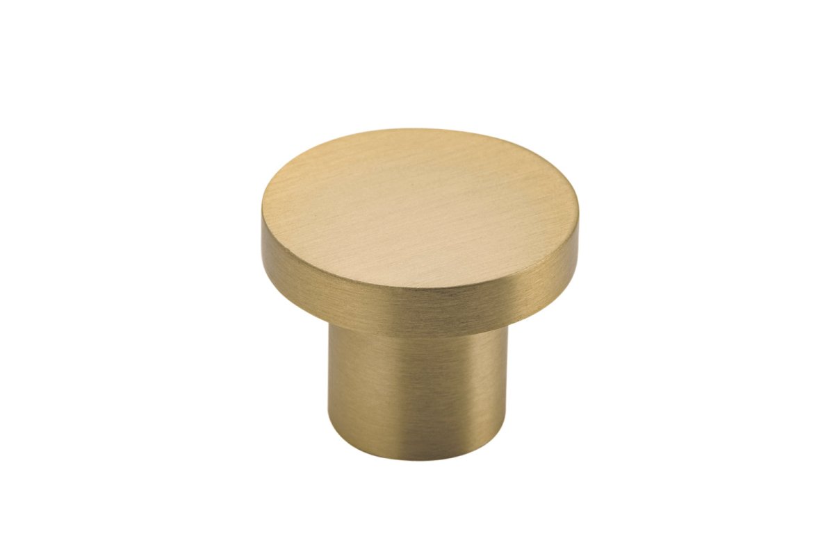 Osaka Cabinet Knob - Entry Point - Iver - Brushed Brass - Cupboard Knobs