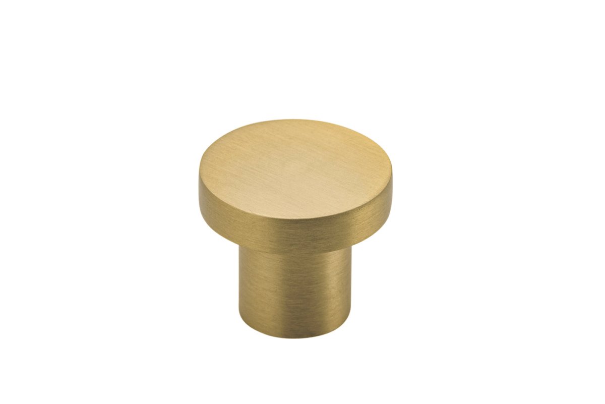 Osaka Cabinet Knob - Entry Point - Iver - Brushed Brass - Cupboard Knobs