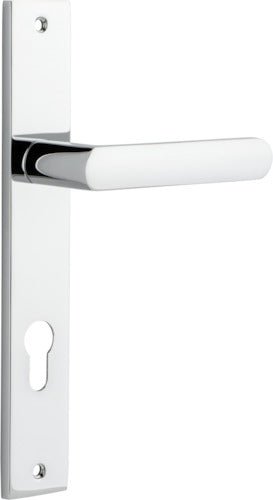 Osaka Lever - Rectangular Backplate - Entry Point - Iver - Polished Chrome - Door Levers