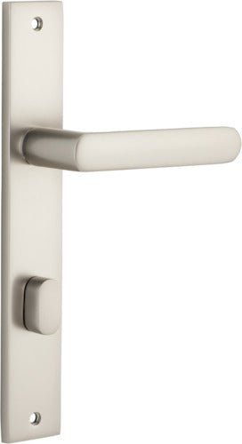 Osaka Lever - Rectangular Backplate - Entry Point - Iver - Satin Nickel - Door Levers