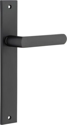 Osaka Lever - Rectangular Backplate - Entry Point - Iver - Matt Black - Door Levers