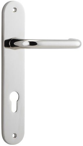 Oslo Oval DDA Compliant - Entry Point - Iver - Polished Nickel - Door Levers