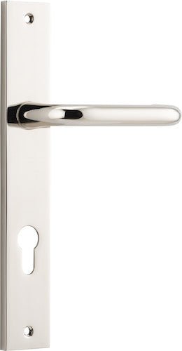 Oslo Rectangular DDA Compliant - Entry Point - Iver - Polished Nickel - Door Levers