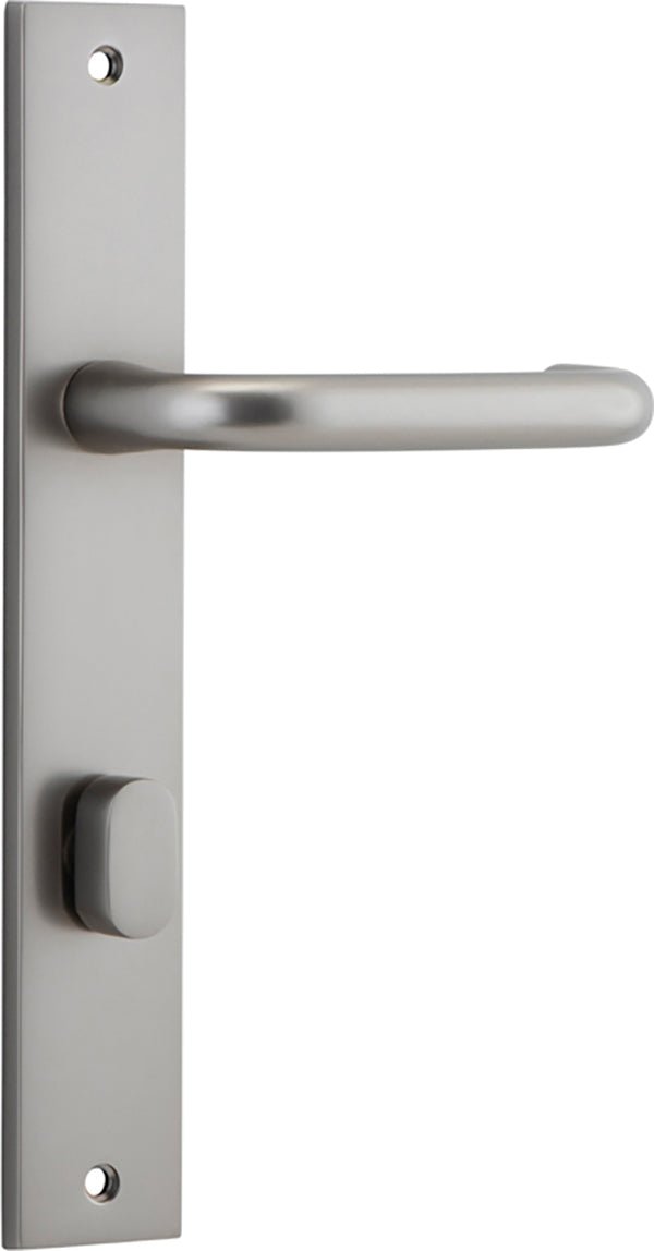 Oslo Rectangular DDA Compliant - Entry Point - Iver - Satin Nickel - Door Levers