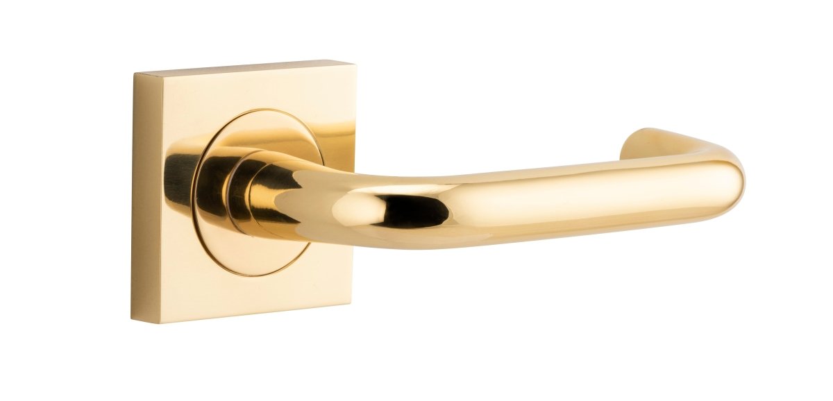 Oslo Square DDA Compliant - Entry Point - Iver - Polished Brass - Door Levers