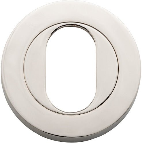 Oval Escutcheon - Round - Entry Point - Iver - Polished Nickel - Escutcheons