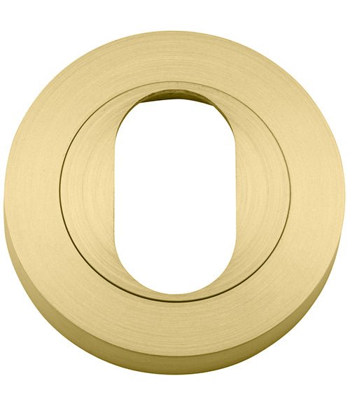 Oval Escutcheon - Round - Entry Point - Iver - Brushed Gold PVD - Escutcheons